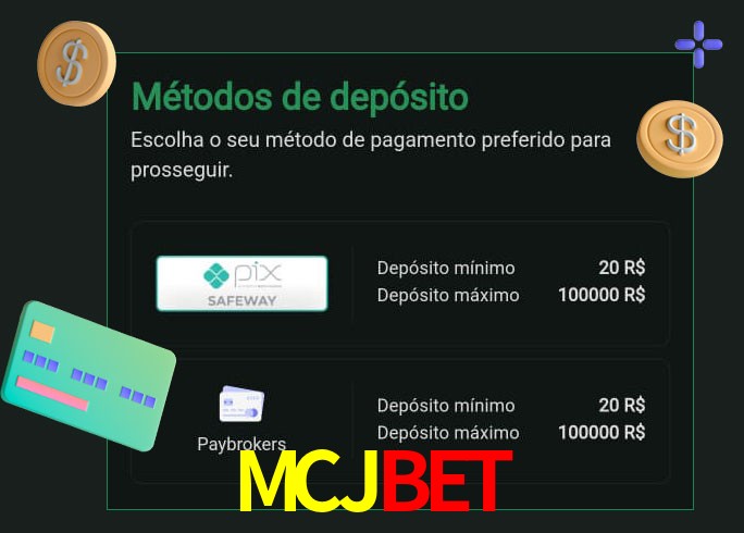 O cassino MCJBET oferece uma grande variedade de métodos de pagamento